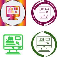 Online Job Icon Design vector