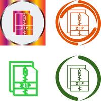 Zip File Icon Design vector