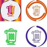 Dustbin Icon Design vector