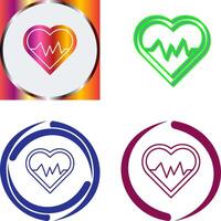 Heart Beat Icon Design vector