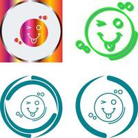 Tongue Out Icon Design vector