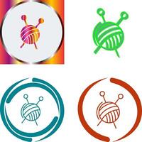 Knitting Icon Design vector