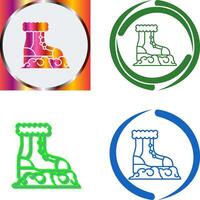 nieve botas icono diseño vector