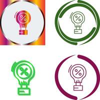 Hot Airballon Icon Design vector