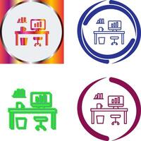 Office Desk Icon Design vector