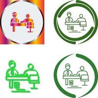 Evaluating work Icon Design vector