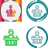 Office Reception Icon Design vector