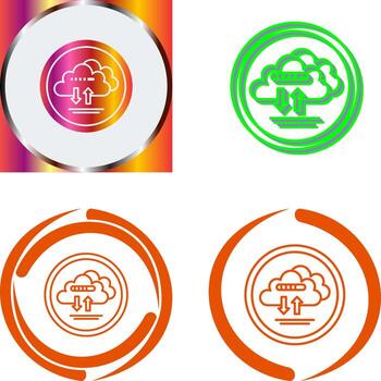 diseño de icono de datos en la nube vector