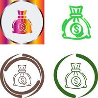 Money Bag Icon Design vector