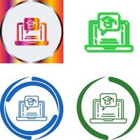 E Learning Icon Design vector