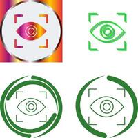 Eye Scan Icon Design vector