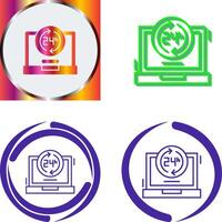 24 Hours Icon Design vector