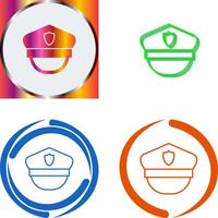 policía sombrero icono diseño vector