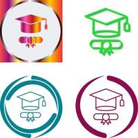 Graduation Hat Icon Design vector