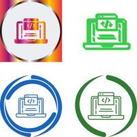 Coding Icon Design vector