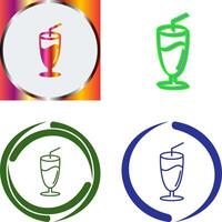 Milkshake Icon Design vector