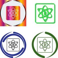 Bitcoin Science Icon Design vector
