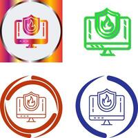 Firewall Icon Design vector