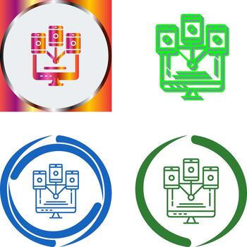 Computer Networks Icon Design vector