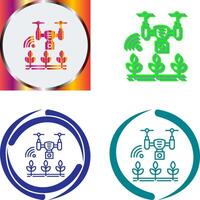 Smart Farm Icon Design vector