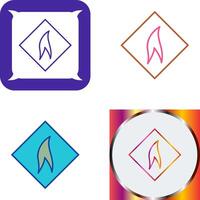 Flammable Material Icon Design vector