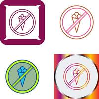 No Icecream Icon Design vector