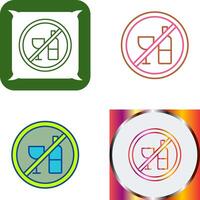 No Drinking Icon Design vector