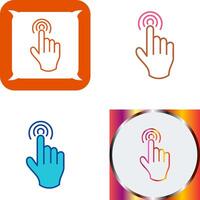 peligro de mano prensa icono diseño vector