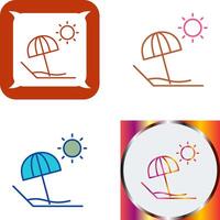 Beach Icon Design vector