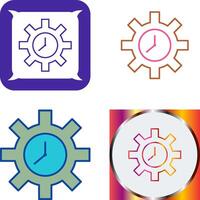 Unique Time Optimization Icon Design vector