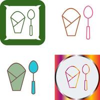 Spoon and Napkin Icon Design vector