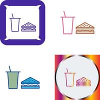 Unique Lunch Icon Design vector