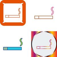 Unique Lit Cigarette Icon Design vector