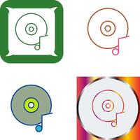 música discos compactos icono diseño vector