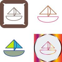 Small Yacht Icon Design vector