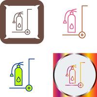 Unique Moveable Extinguisher Icon Design vector