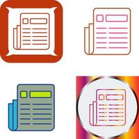 News Paper Icon Design vector