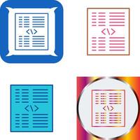 Piece of Code Icon Design vector
