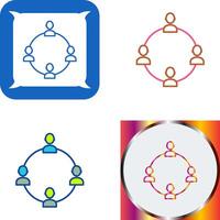 Unique Network Group Icon Design vector