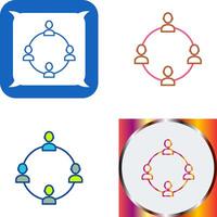 Unique Network Group Icon Design vector