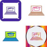 Unique Online Graduation Icon Design vector