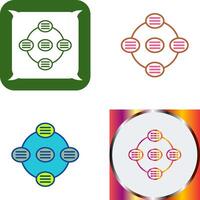 Unique Strategy Connsultation Icon Design vector