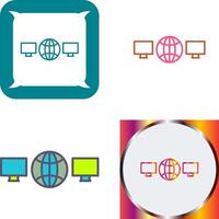 Unique Networks Icon Design vector