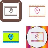 Unique Location Web Advertising Icon Design vector