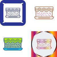 Unique Cream Cake Icon Design vector