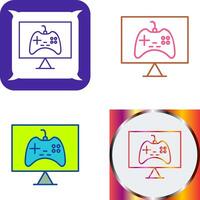 único en línea juegos icono diseño vector