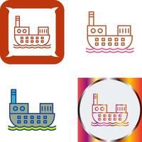 Cargo Ship Icon Design vector