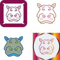 Hippo Icon Design vector