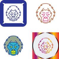 Orangutan Icon Design vector