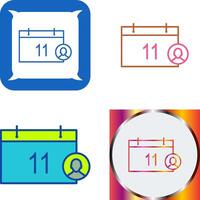 Unique Event Management Icon Design vector